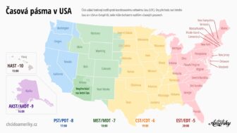 Časová pásma USA – mapa a aktuální čas