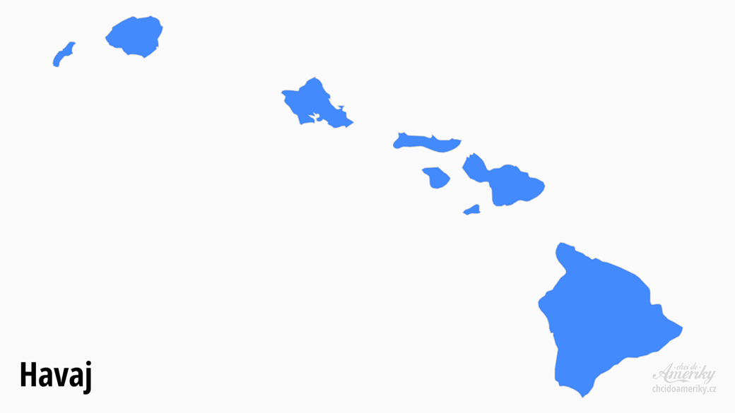 Mapa Havaj / Kde je Havaj?