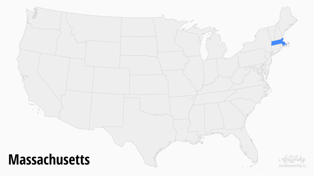 Mapa Massachusetts / Kde je Massachusetts?