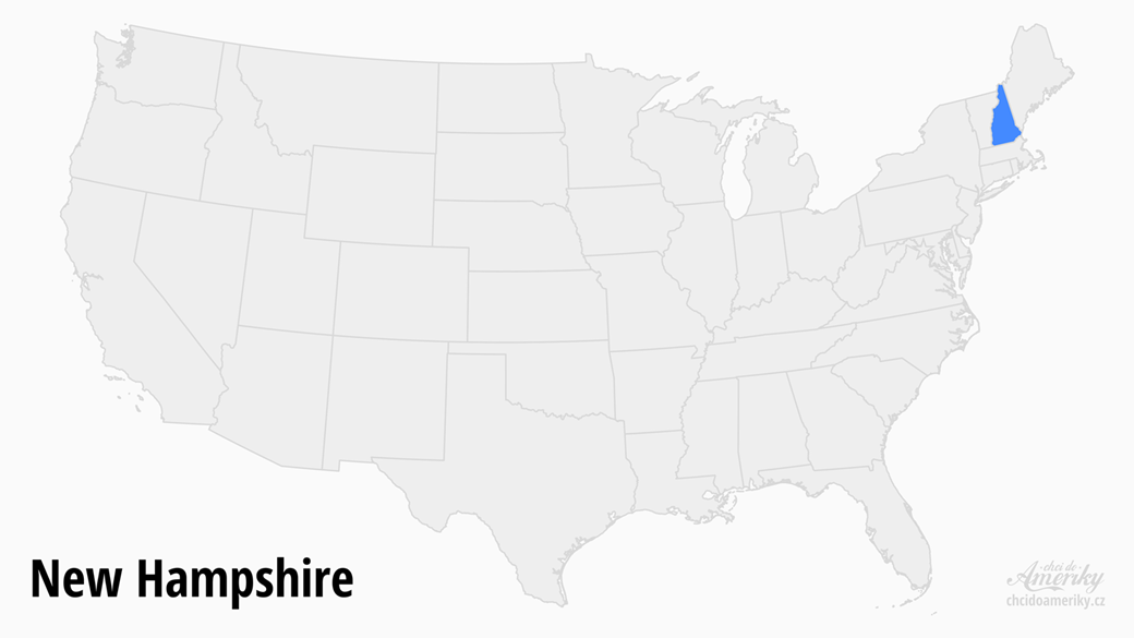 Mapa New Hampshire / Kde je New Hampshire?