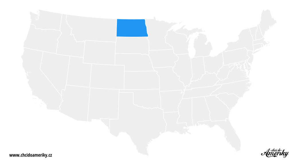 Mapa Severní Dakoty / Kde je Severní Dakota?