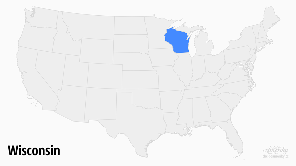 Mapa Wisconsin / Kde je Wisconsin?