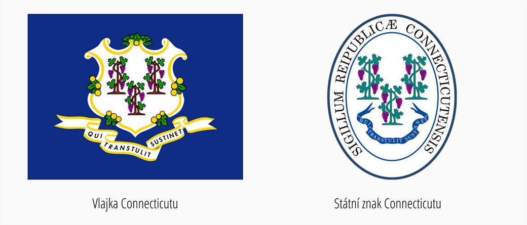 Vlajka Connecticutu | Státní znak Connecticut